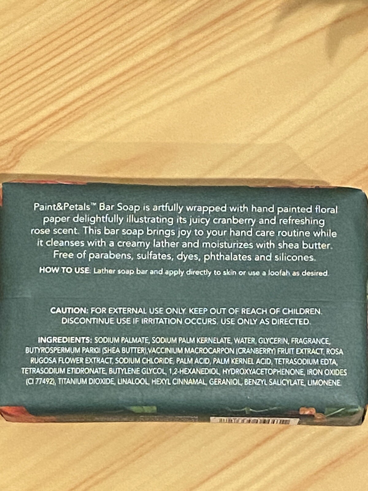 3 PACK- Paint & Petals Cranberry + Rose Scented Luxury Bar Soap w/Shea 7oz ea