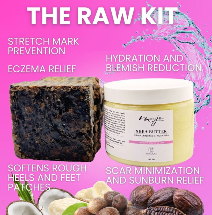 The Raw Kit Shea Butter Soap Skin Brightening Dark Spots Remover Smooth Skincare
