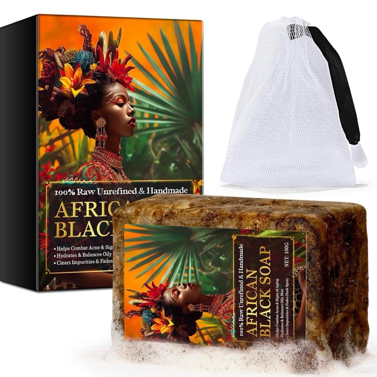 African Black Soap, Black Soap, Cleanses and Nourishes the Skin to Boost Collage