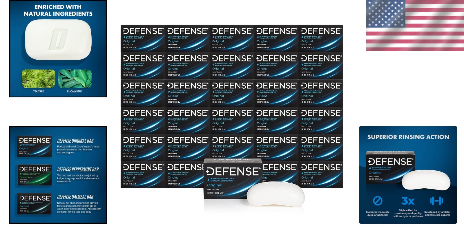 Men’s 30pk Tea Tree Bar Soap – Organic, Hypoallergenic Formula for Athletes