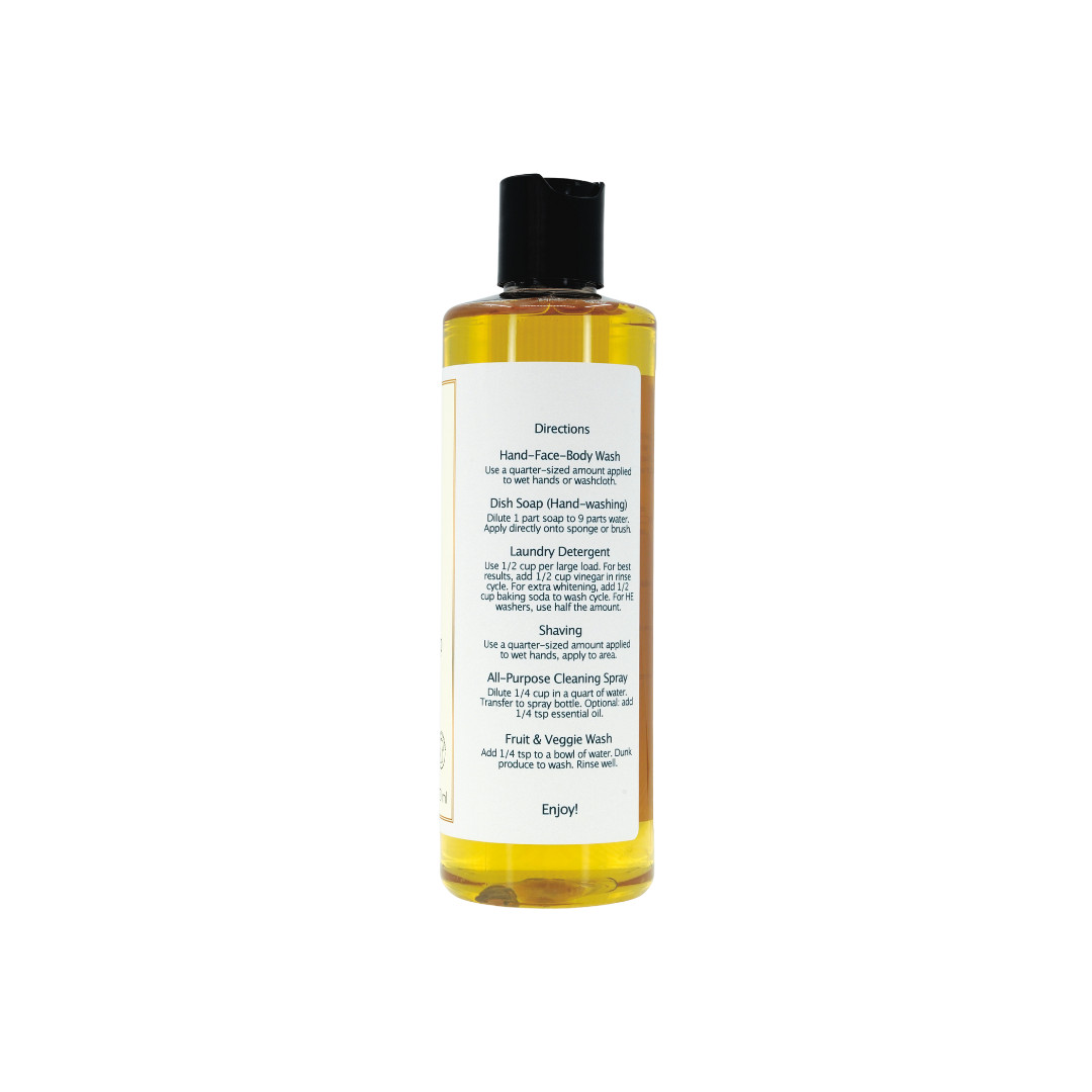Liquid Castile Soap (Disc Cap) – Organic Ingredients, Gentle For Sensitive Skin