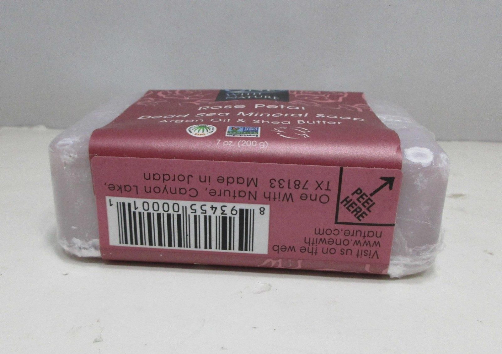 One With Nature Rose Petal Dead Sea Mineral Bar Soap – 7.0 oz