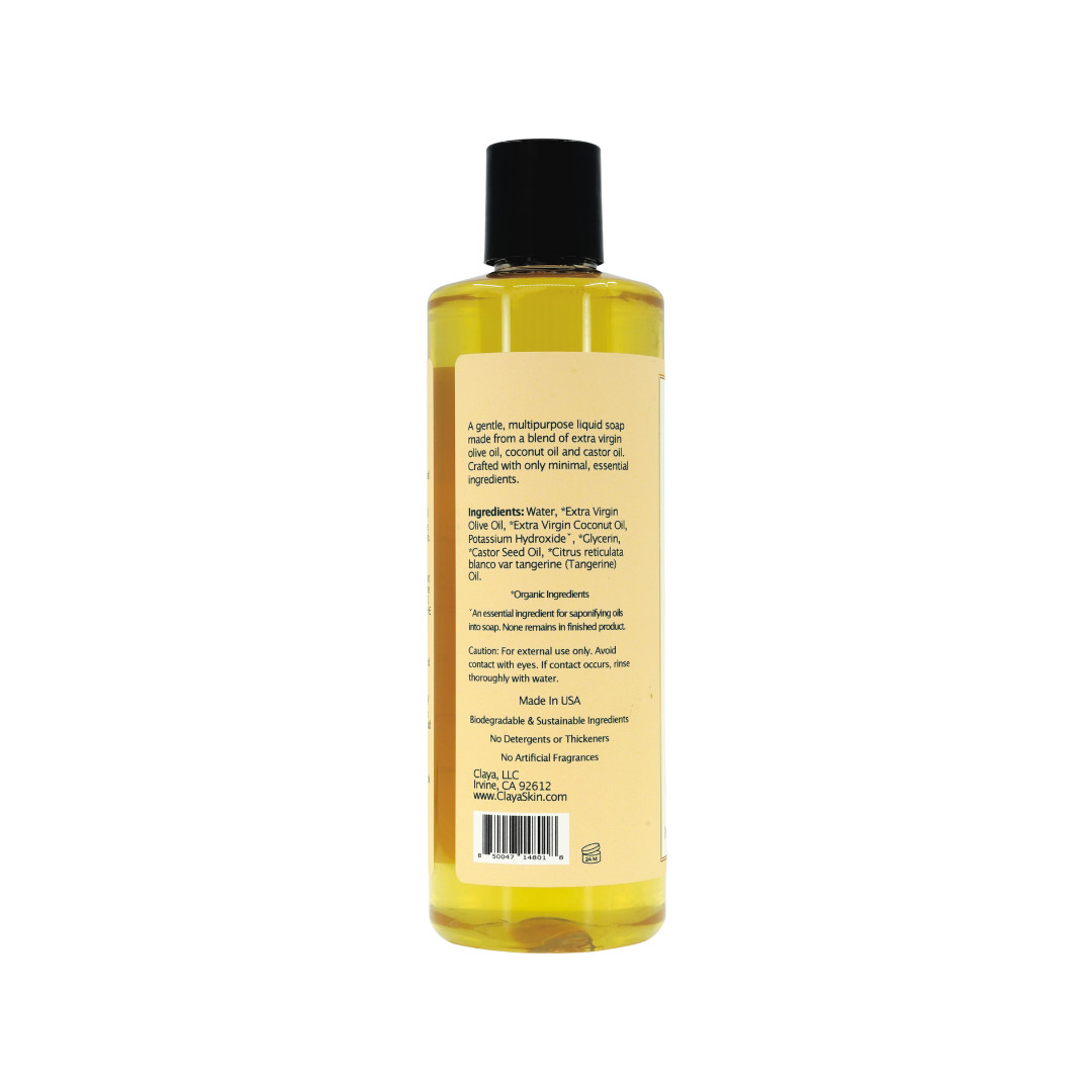 Liquid Castile Soap (Disc Cap) – Organic Ingredients, Gentle For Sensitive Skin