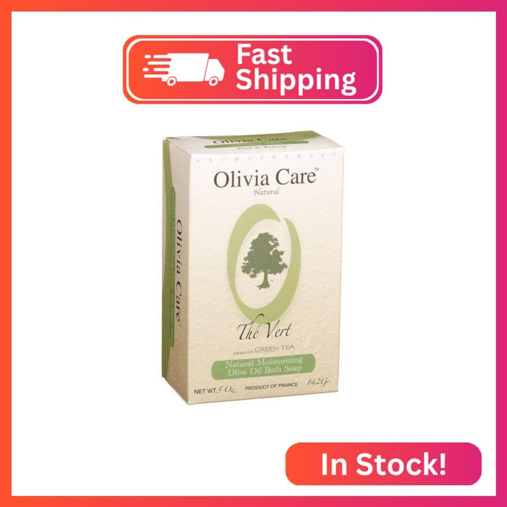 OLIVIA CARE O LINE Organic Green Tea Bath & Body Bar Soap -100% all Natural show