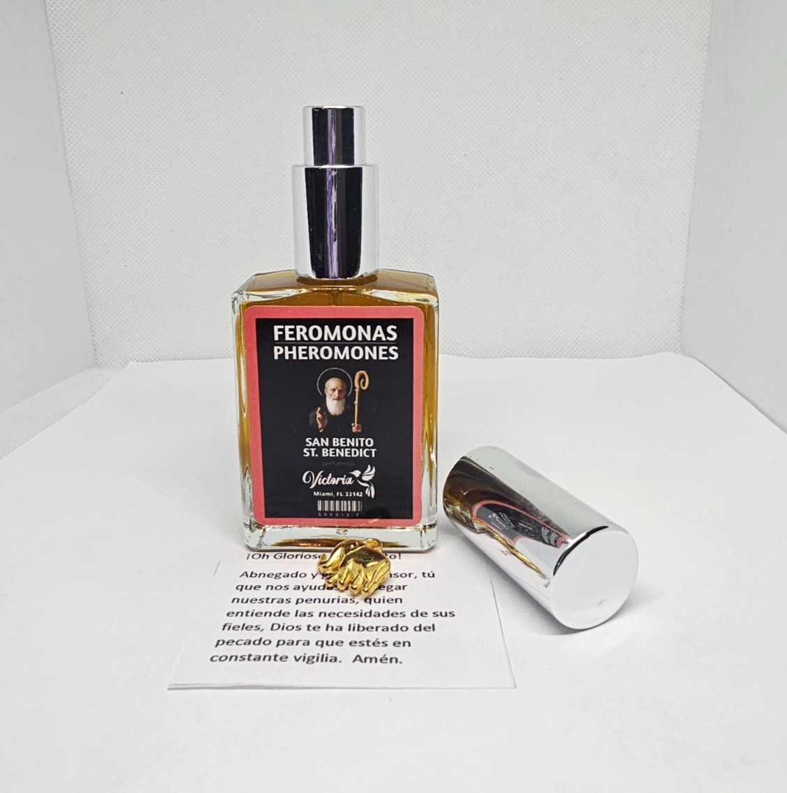 PERFUME SAN BENITO / SAINT BENEDICT PARA PROTECCION GUARDIA ATRAE FORTUNA EXITO
