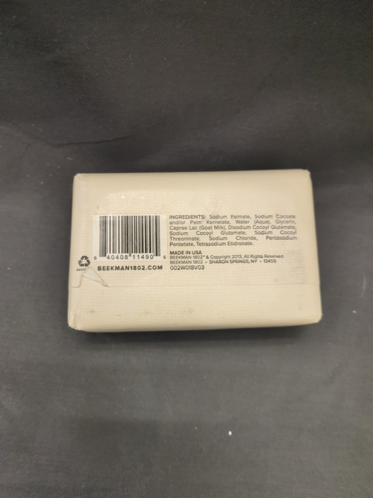 BEEKMAN 1802 PURE GOAT MILK SOAP – UNSCENTED – 3.5oz PALM SIZE