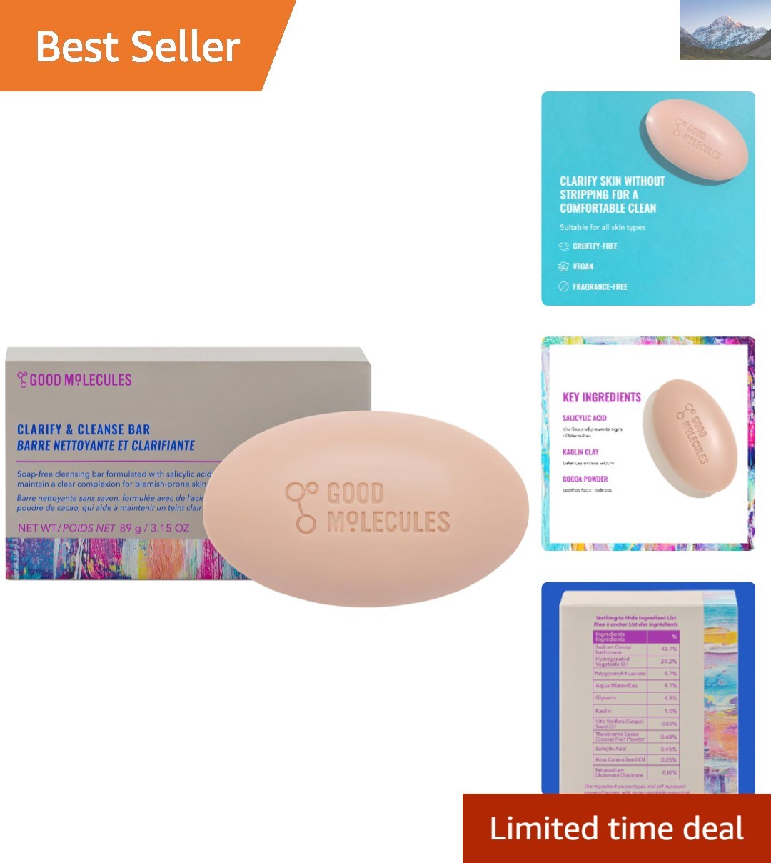 Hydrating Salicylic Acid Bar for Balanced Skin – & Cruelty-Free Cleanser