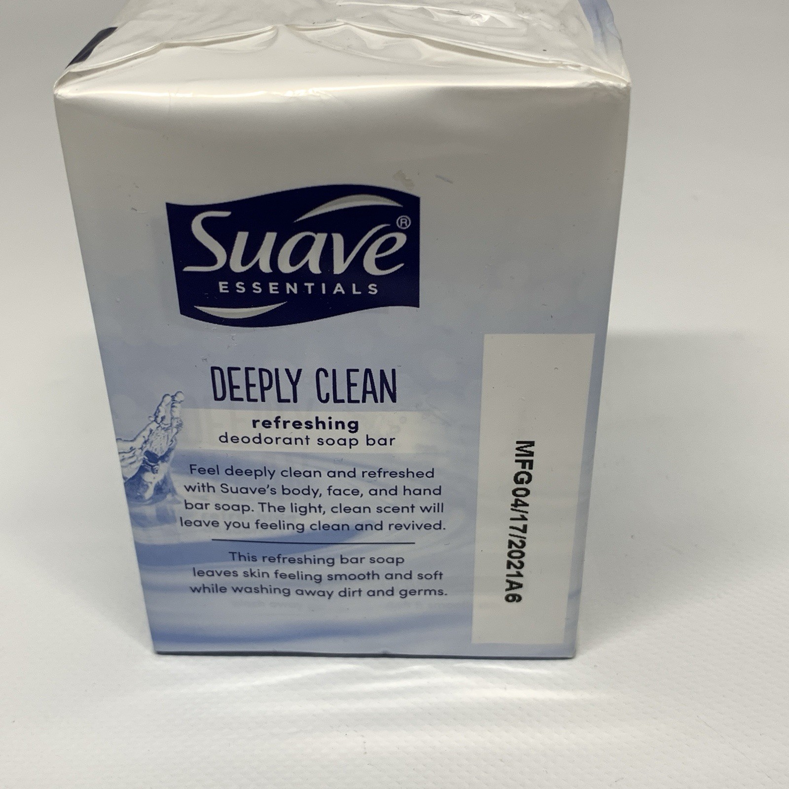 Twin Pack 2 Bars Suave Essentials Deeply Clean Deodorant Bars Free Shipping