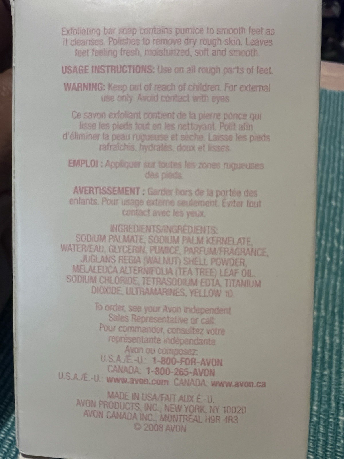 Avon Foot Works Exfoliating Bar Soap Full Size 4.2 oz – New