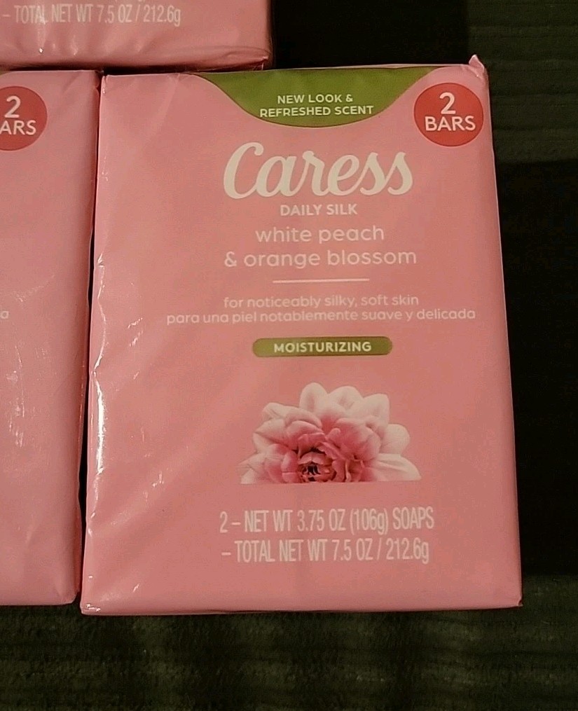 Caress White Peach & Orange Blossom Bar Soap (14 Bars TOTAL)