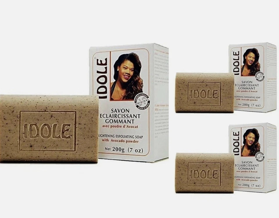 IDOLE Lightening Exfoliating Soap with Avocado Powder – 200g (3 Bars)