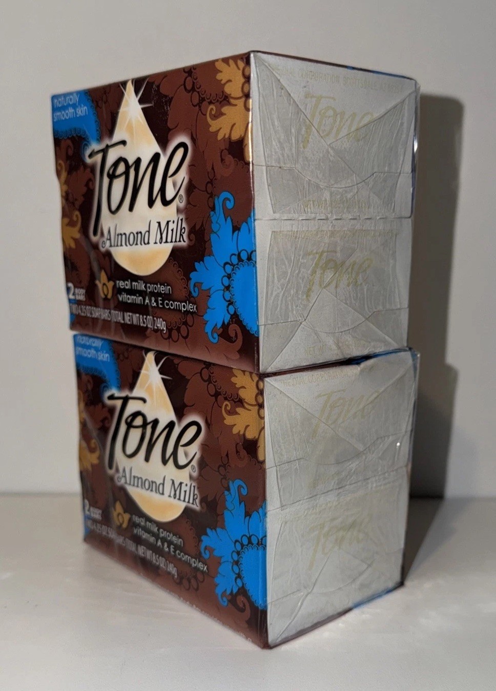 Tone Bath Bar Soap Almond Milk w/Vitamin A & E Original, 4.25oz – 4 Bars