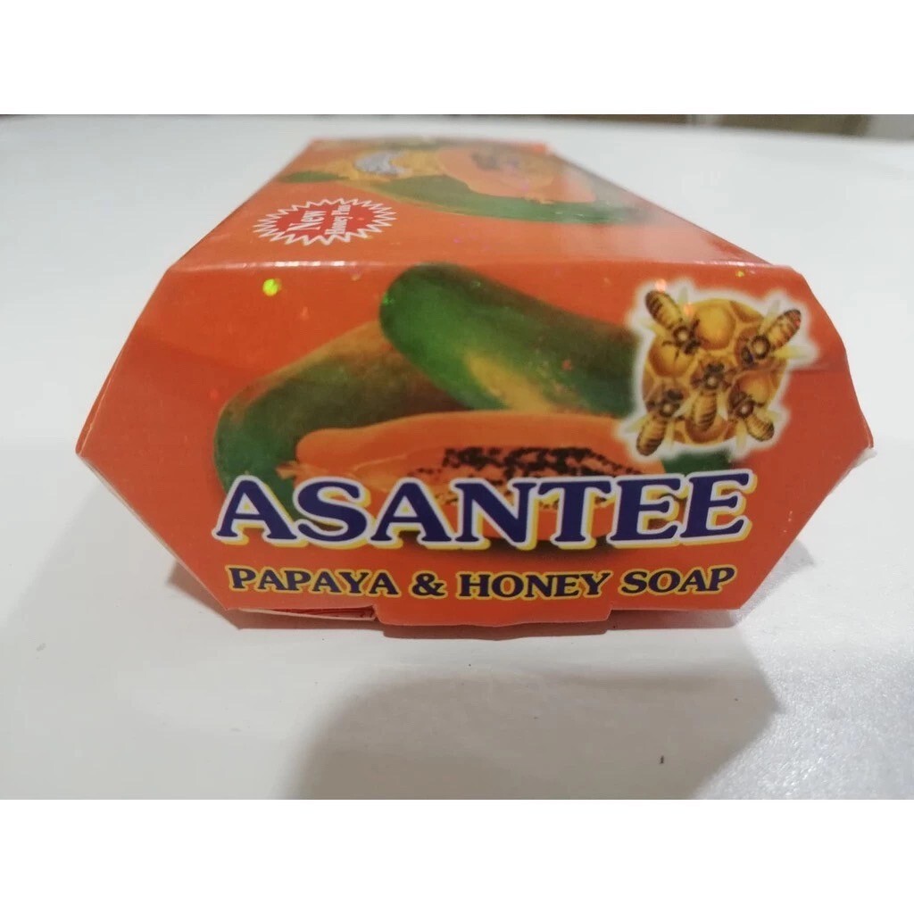 6x 125g Asantee Thai Herbal Papaya Honey Soap with Q10, AHA, BHA Skin Whitening