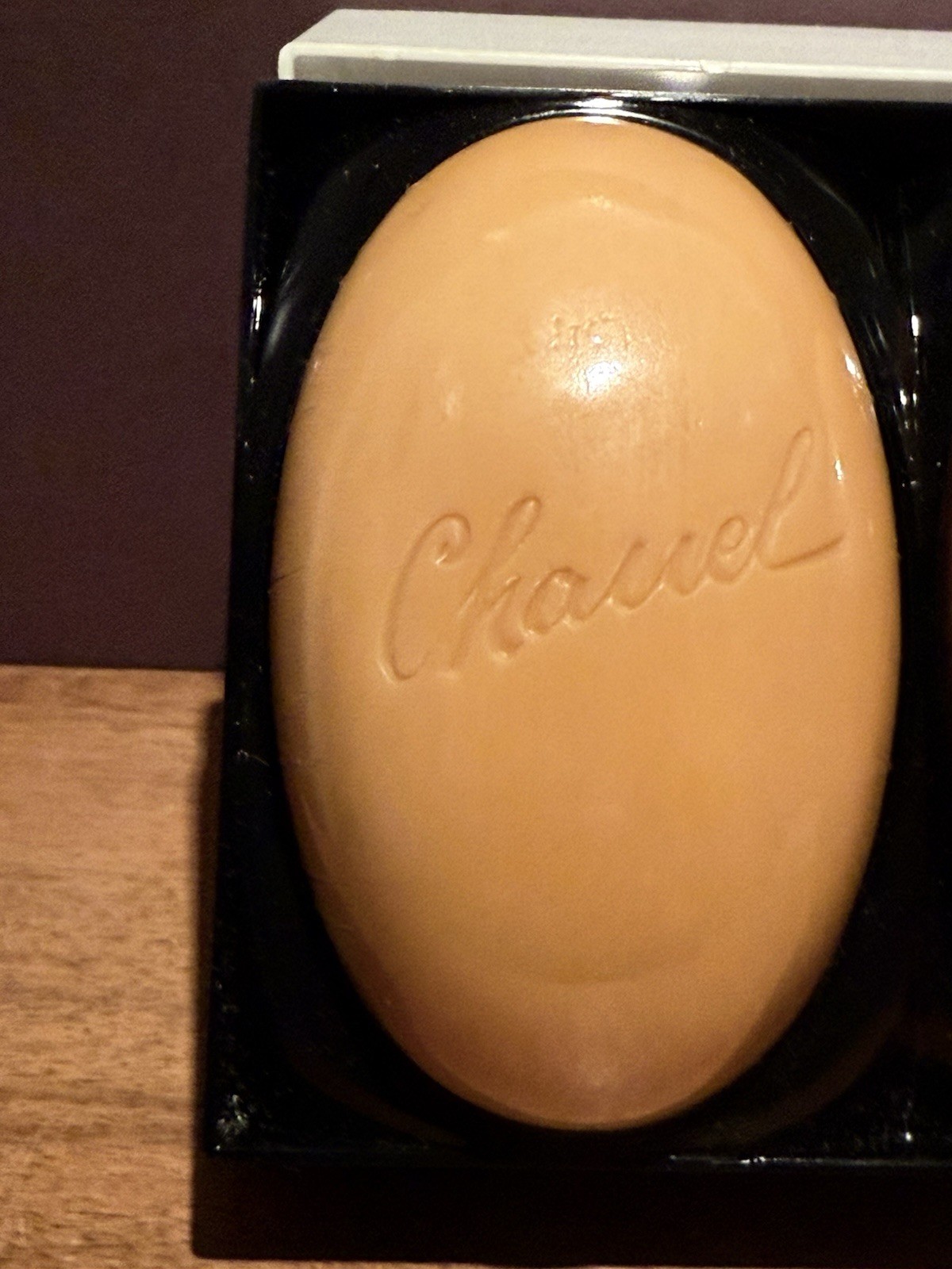 Vintage CHANEL Scented Perfume Oval Soap Plastic Case Set Of 2 Sealed SEE PHOTOS