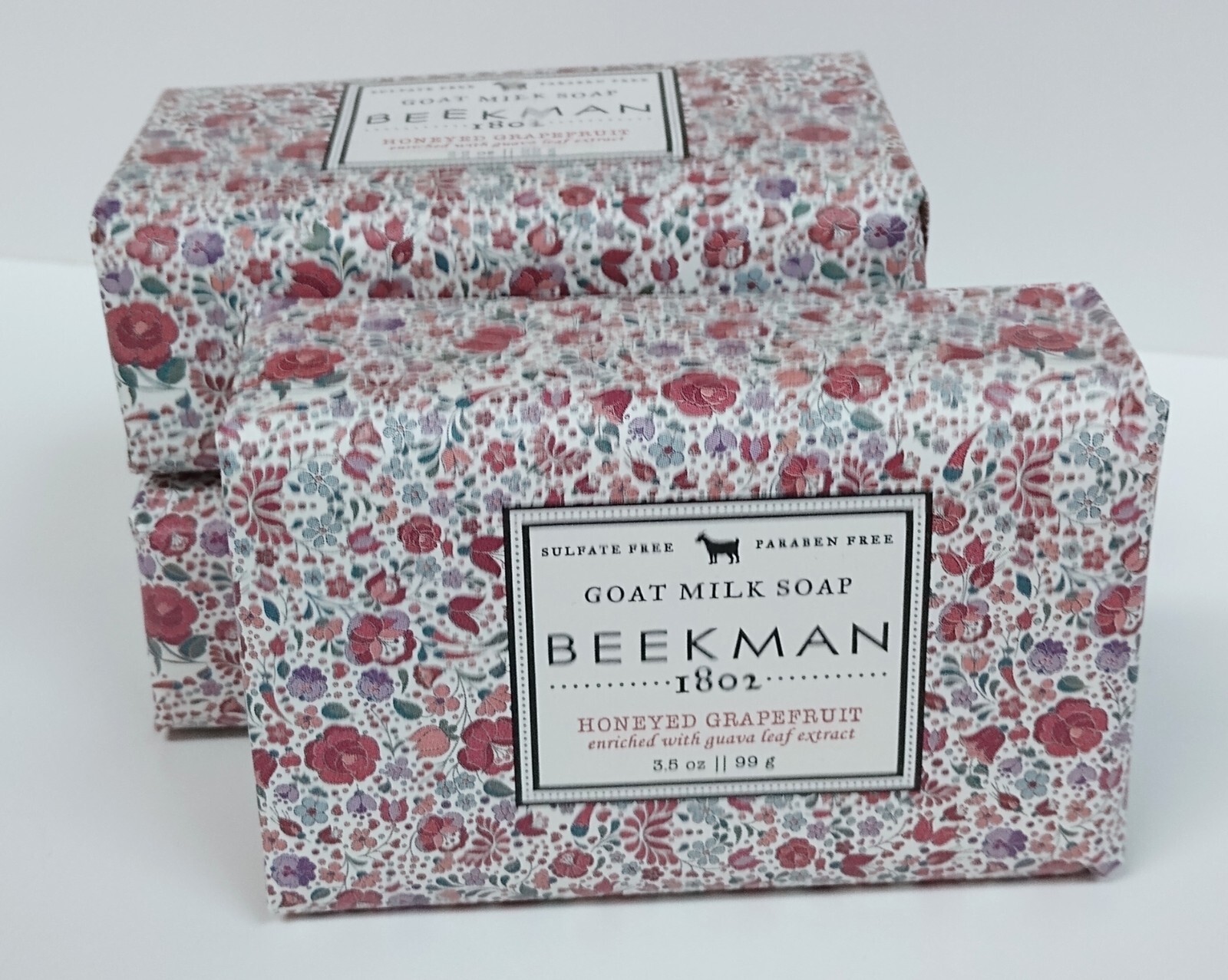 Beekman 1802 Goat Milk Bar Soap Set of 3 Honeyed Grapefruit 3.5 oz Palm Size NEW