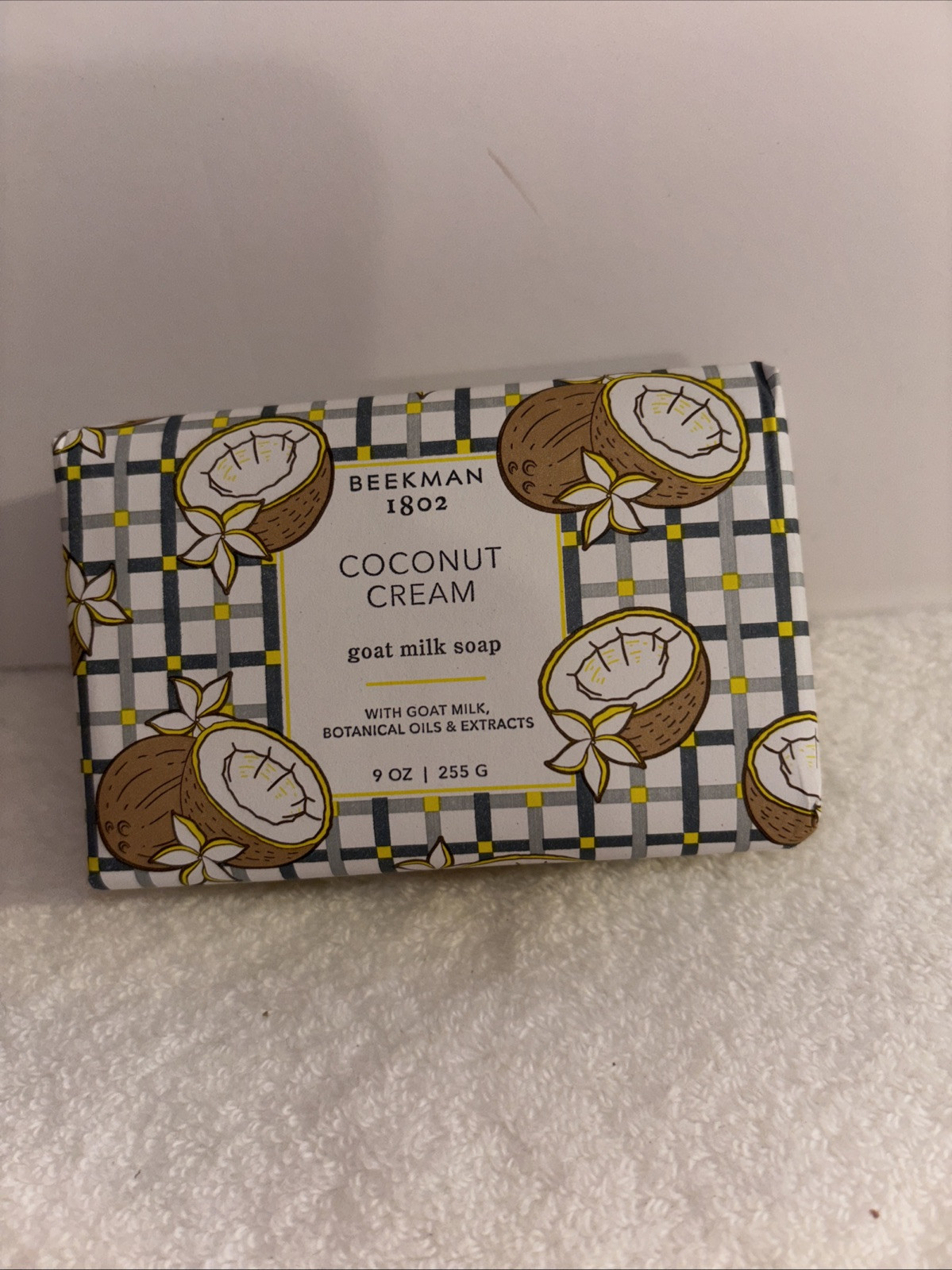 NEW BEEKMAN 1802 Coconut Cream Goat Milk Bar Soap Full Size 255g/9g Free Ship