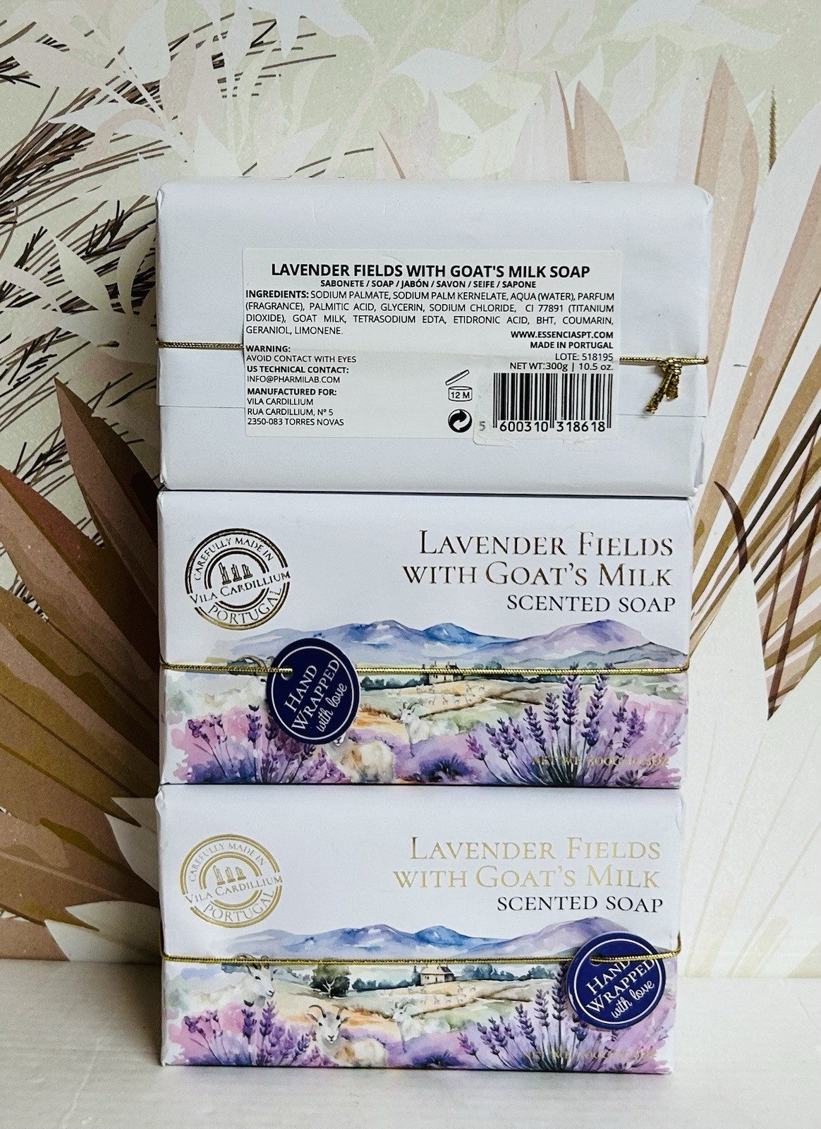 3-Pack Vila Cardillium ~ Lavender Fields Scented Bar Soap with Goat’s Milk
