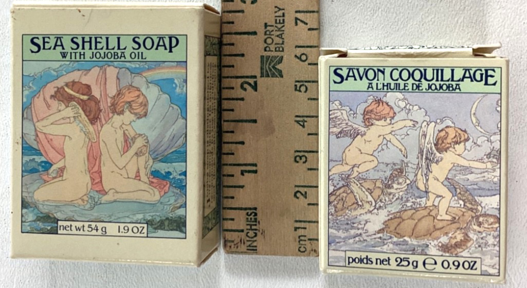 Vintage Crab Tree & Evelyn Sea Shell Jojoba Oil Soap 1.9 oz & 0.9 oz Lot of 2