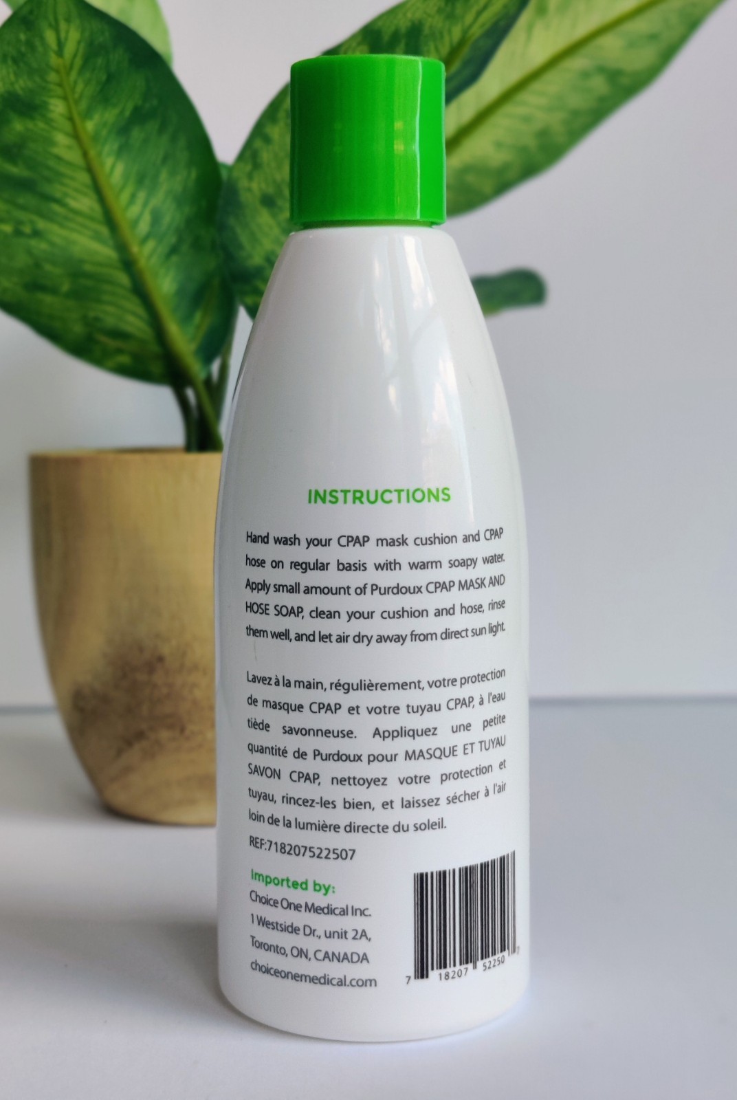 Purdoux CPAP Mask & Hose Soap with Green Tea & Mint – 250mL – SEALED NEW