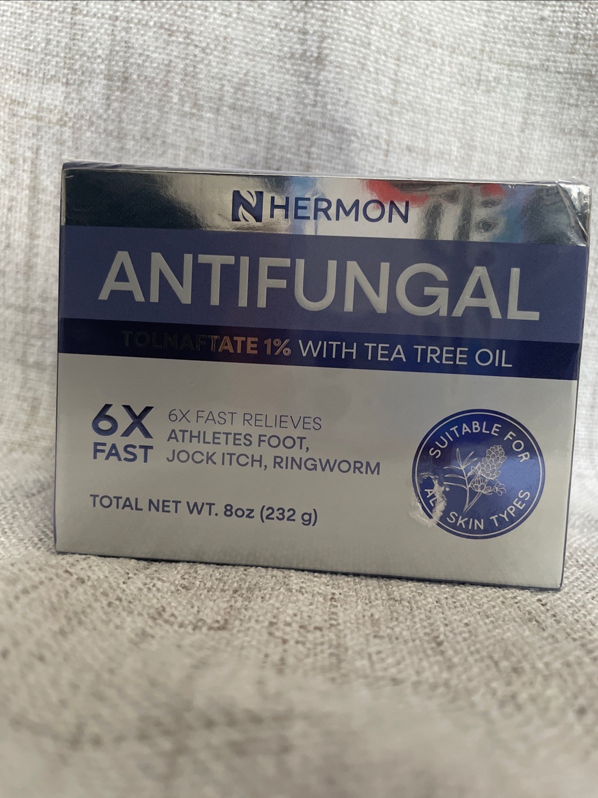 Hermon Antifungal Soap with Tea Tree Oil Antifungal Bar 6X Fast 8 Oz/232 G