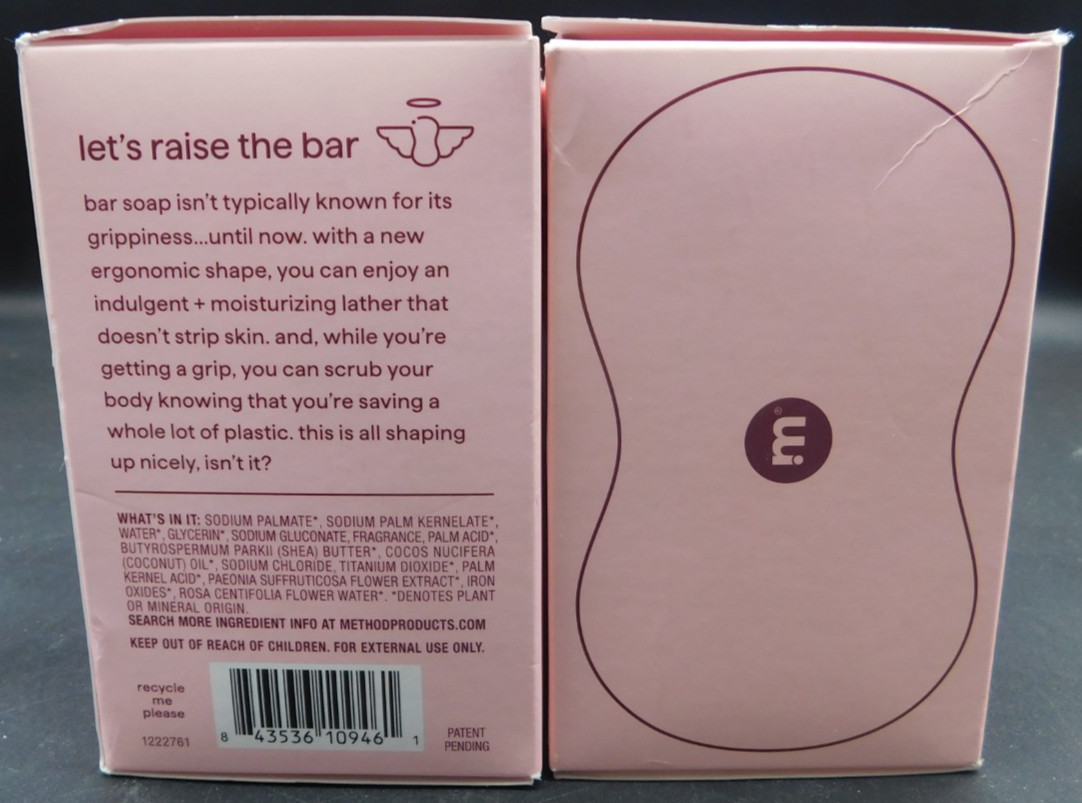 2PK Method body wash bar, 2 count 5oz bar each. NEW & UNUSED
