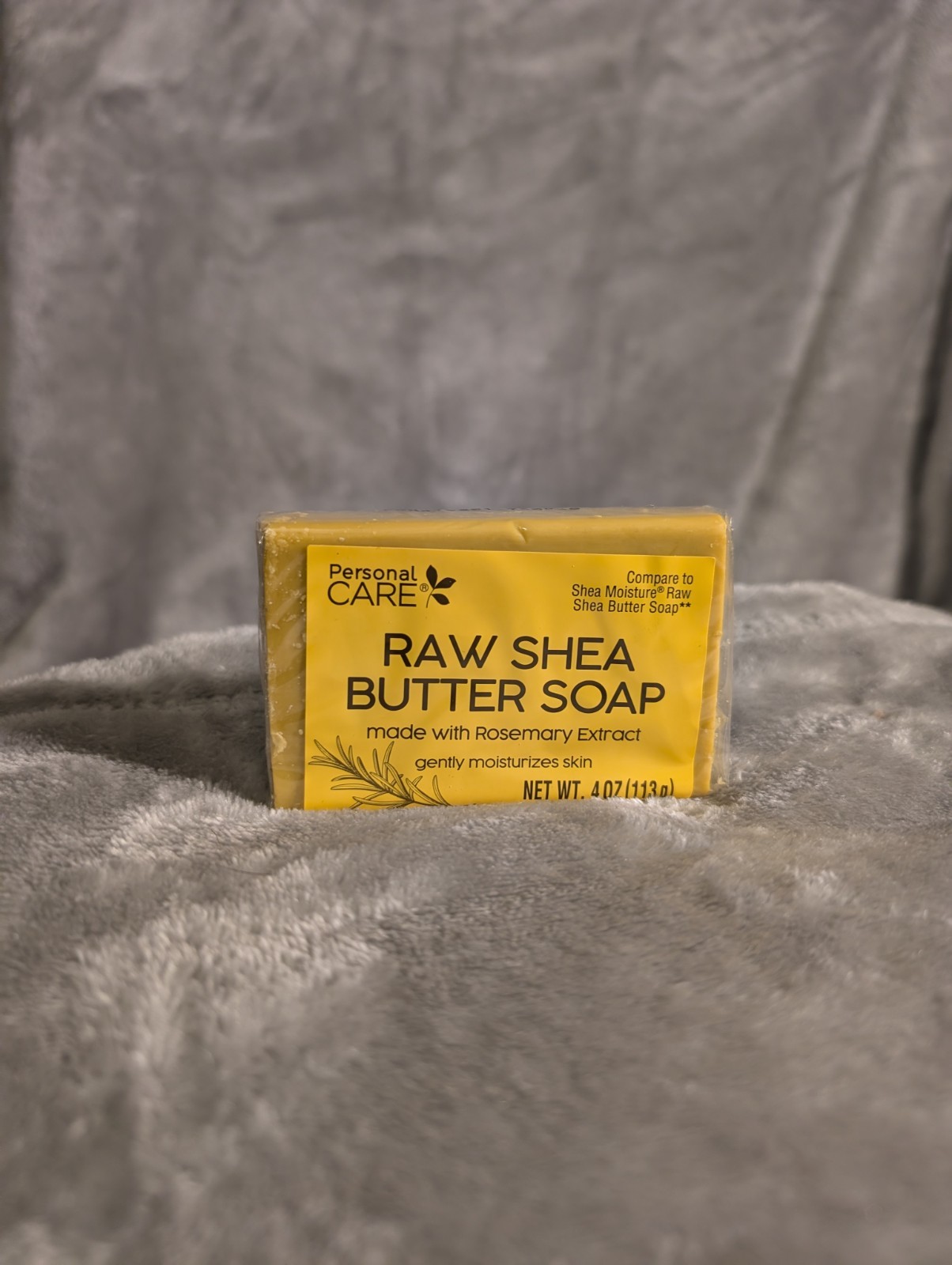 Personal Care Raw Shea Butter Soap, Rosemary Extra, Moisturizing 4 oz (113g)