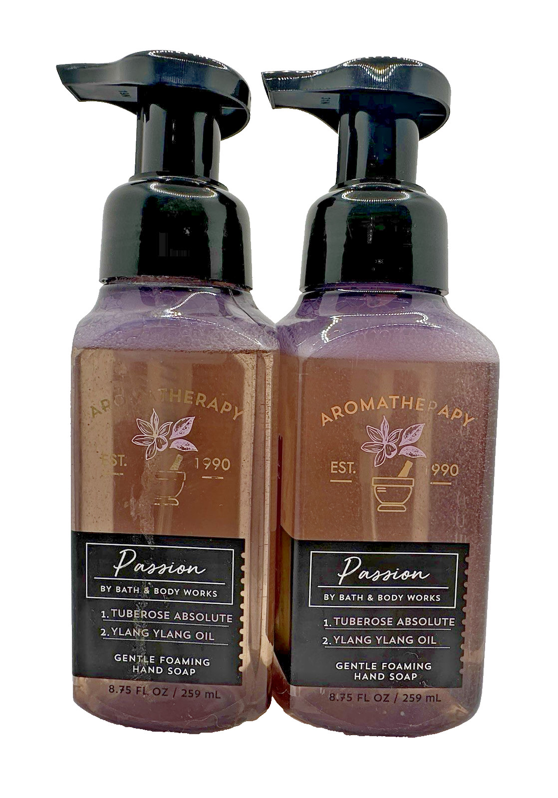 Bath & Body Works Aromatherapy Passion Tuberose Ylang Ylang Foaming Hand Soap x2