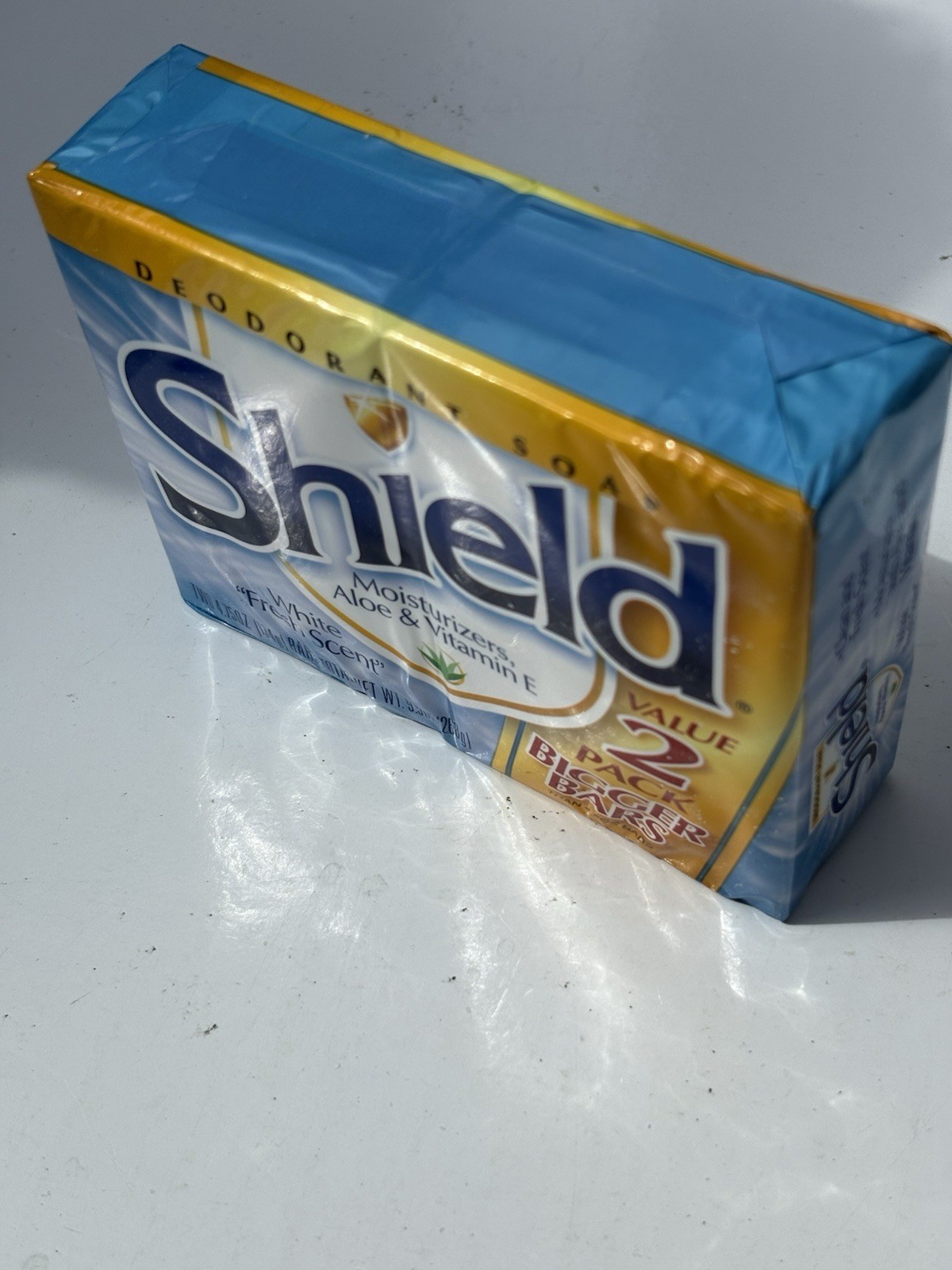 Shield Deodorant Soap 4 Pack White “Fresh Scent” Aloe + Vitamin E Vintage NEW