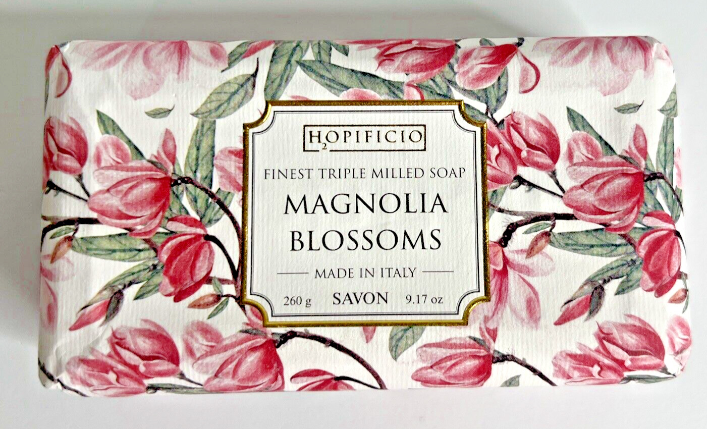 Hopificio Magnolia Blossoms Triple Milled Bar Soap 9.17 oz Italy New