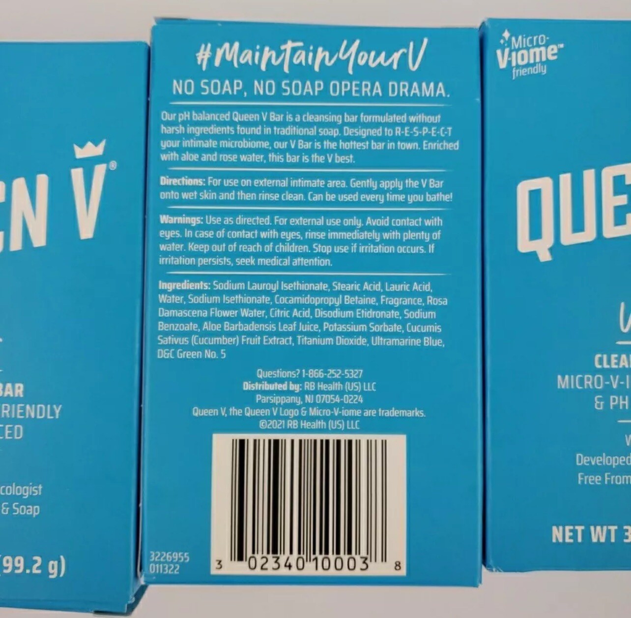 Queen V Cleansing Bar Wild Berry pH Balanced Feminine Soap 3.5oz ea x1