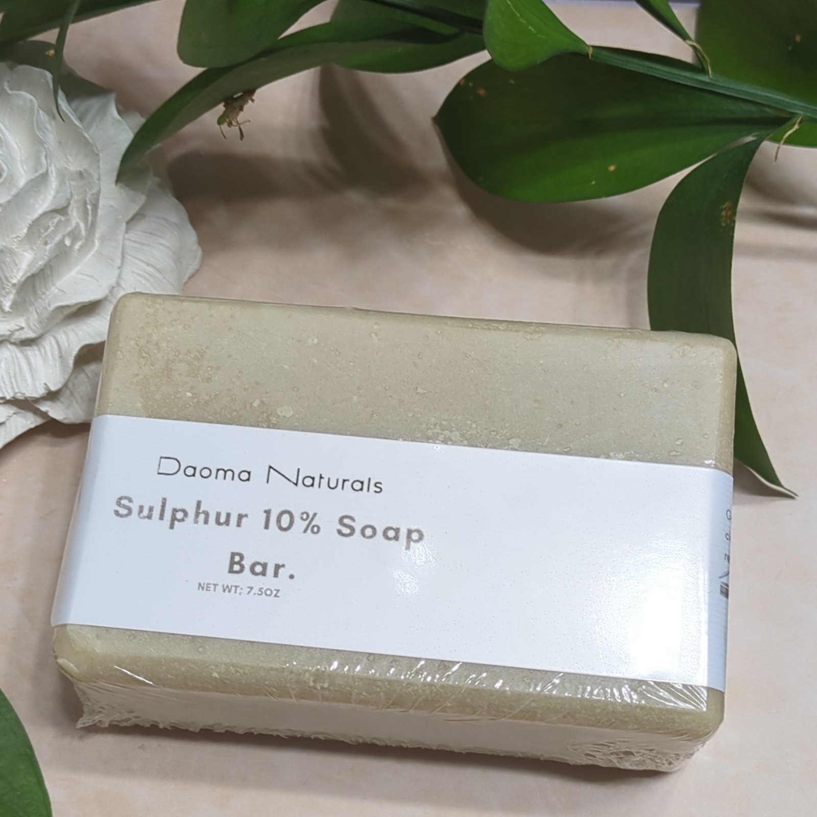 Daoma Naturals Sulphur 10% Soap Bar 7.5 oz Body Unisex Beige Glycerin
