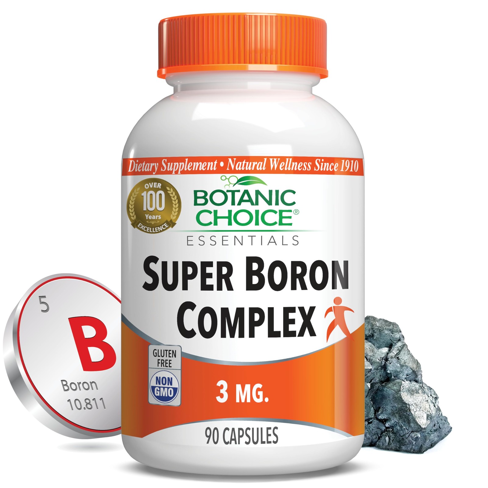Botanic Choice Super Boron Complex (3mg) – Promotes Bone 90 Count (Pack of 1)