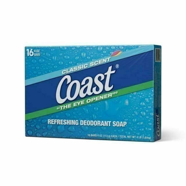 Coast Classic Original Scent Bar Soap – 4 Ounce 16 Bars, 4 Fl Oz