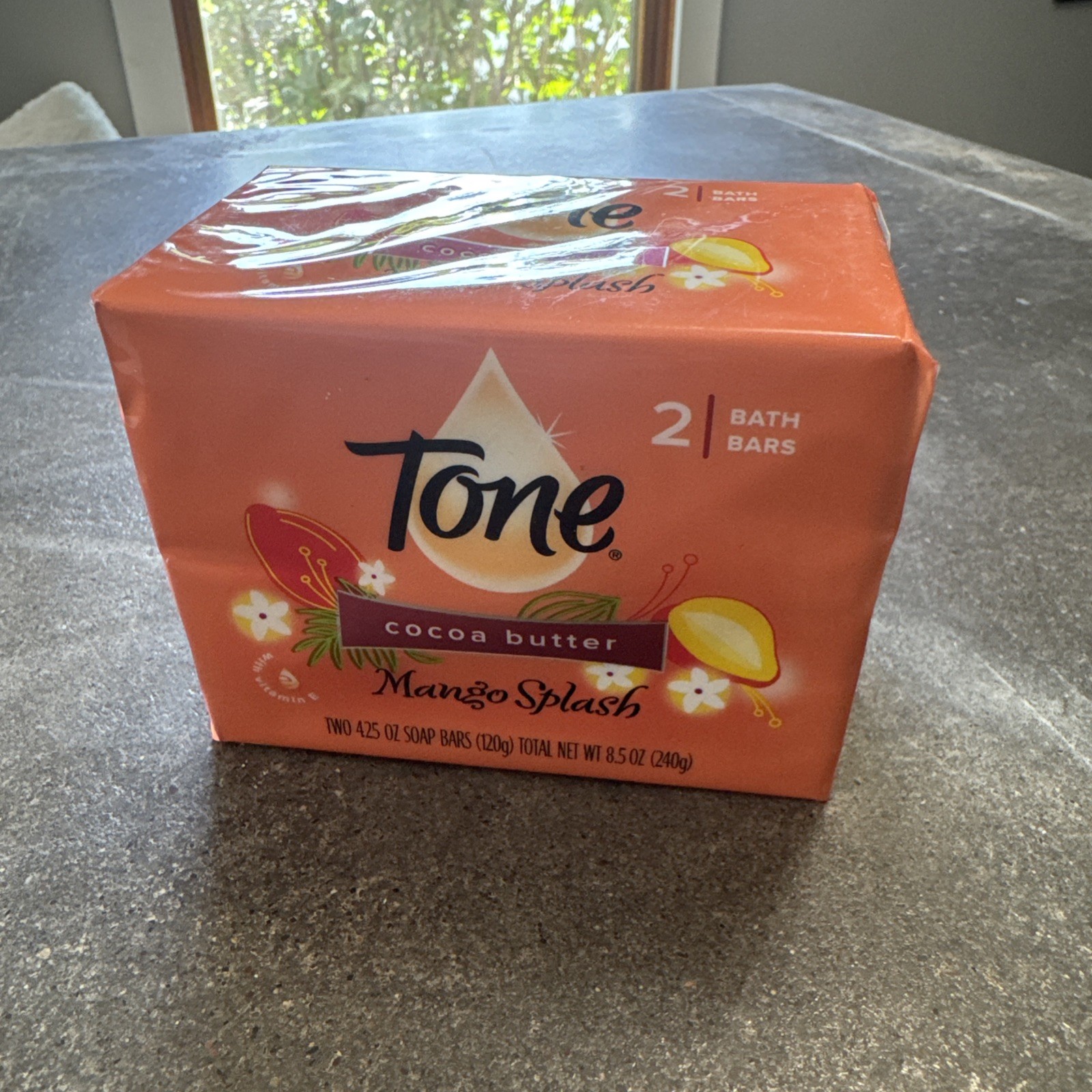 1 Pack Tone Mango Splash Cocoa Butter Bath Bars 1 Pack = 2 Bars Discontinued