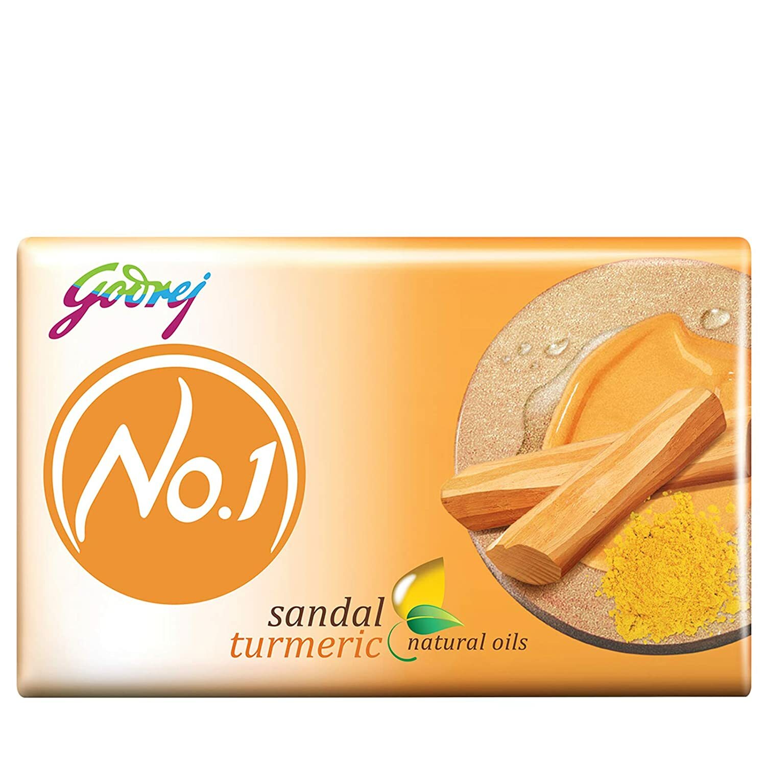 Godrej No.1 Bathing Soap Sandal & Turmeric– Grade1 & Long-lasting Fragrance 150g