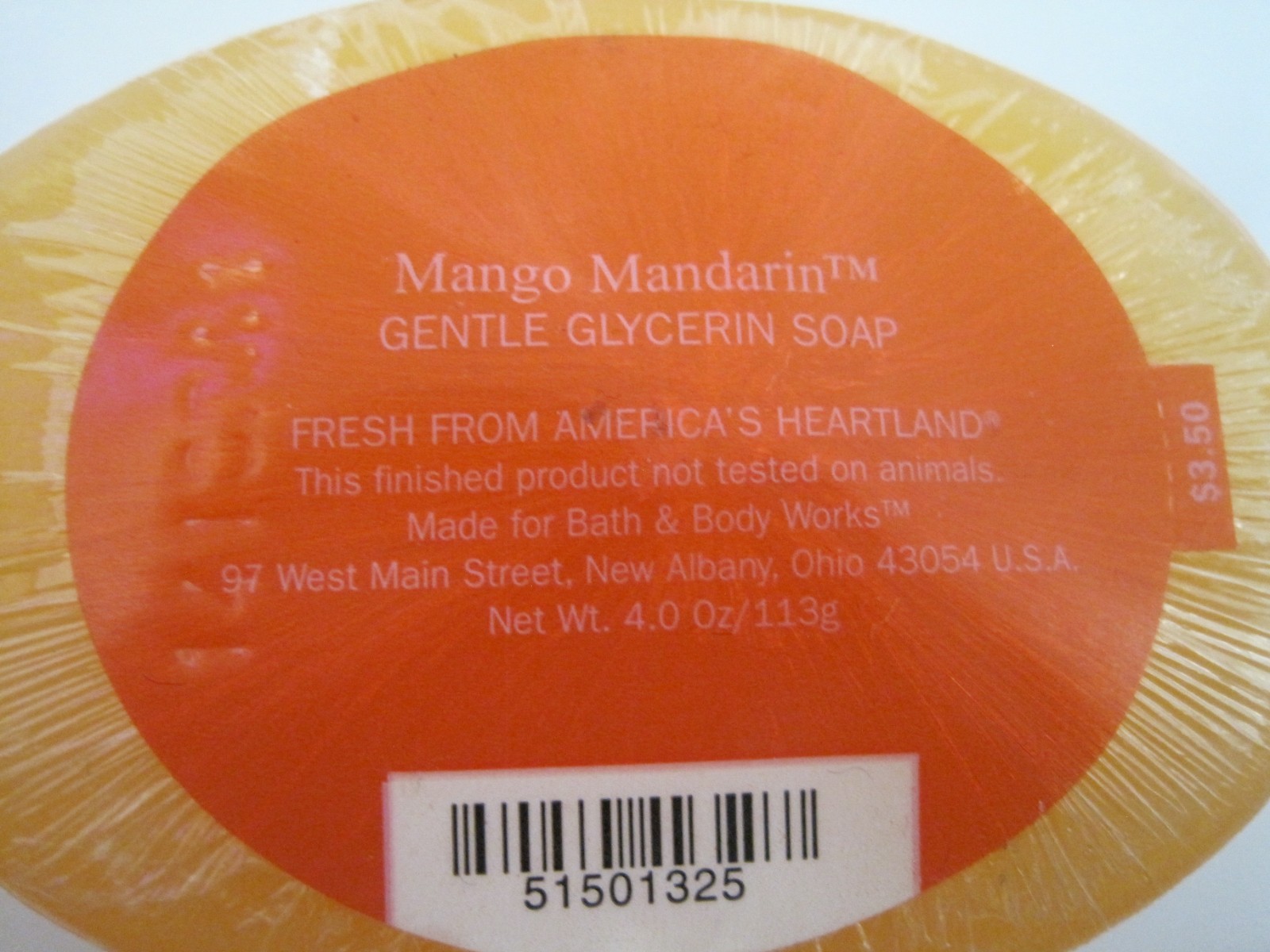 3 – Bath & Body Works Mango Mandarin Gentle Glycerin Soap NEW Sealed 4.0 oz