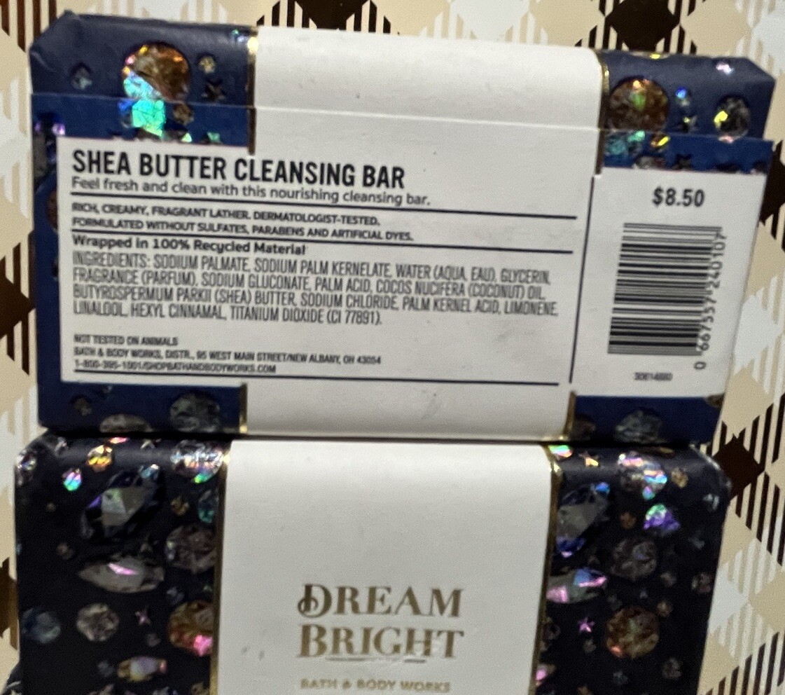X5 Lot DREAM BRIGHT Bath & Body Works Bar Shea Butter Cleansing Scented Soap