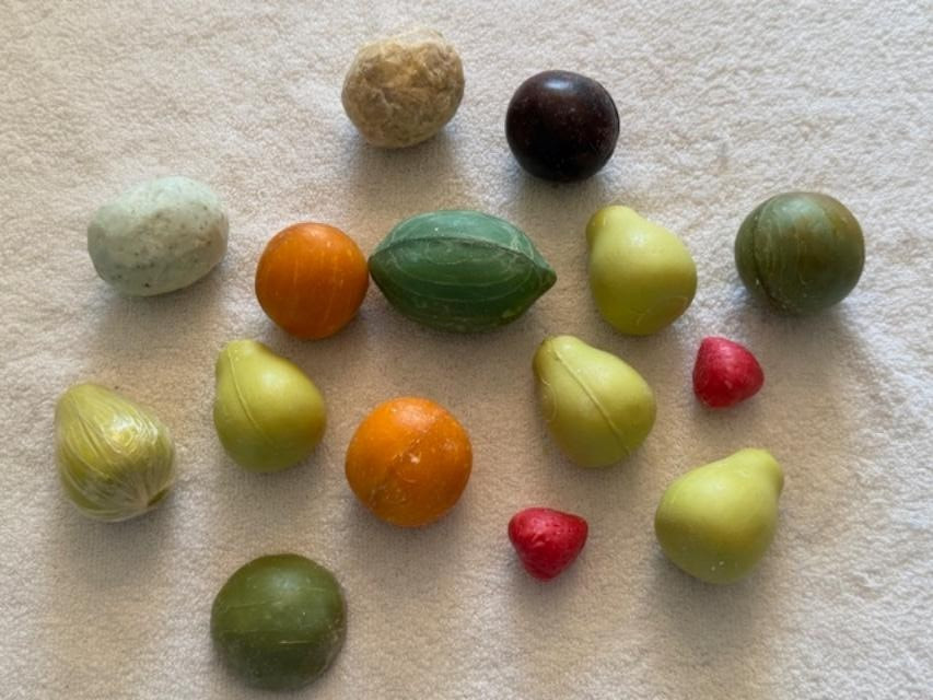 Lot of 15 Vintage Various Fruit Design Soaps (Opened but NEW)!