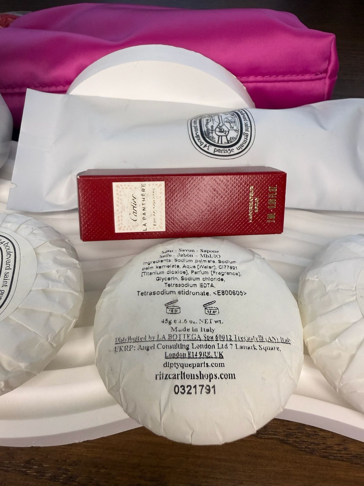 NEW Set of3 Diptyque Philosykos Round Soap Bar 45g/1.6oz each free Cartier gift