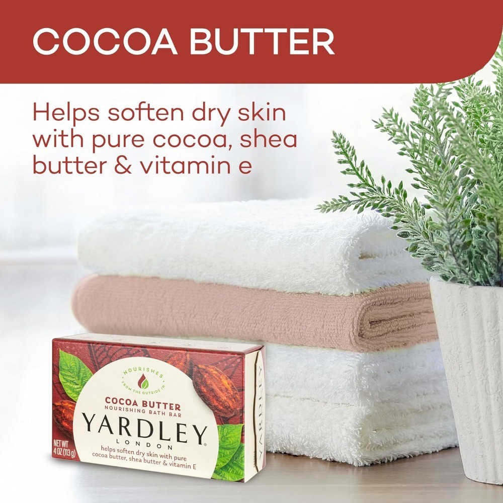 Nourishing Bath Soak Bar with Cocoa Butter to Soften Dry Skin Shea Butter and
