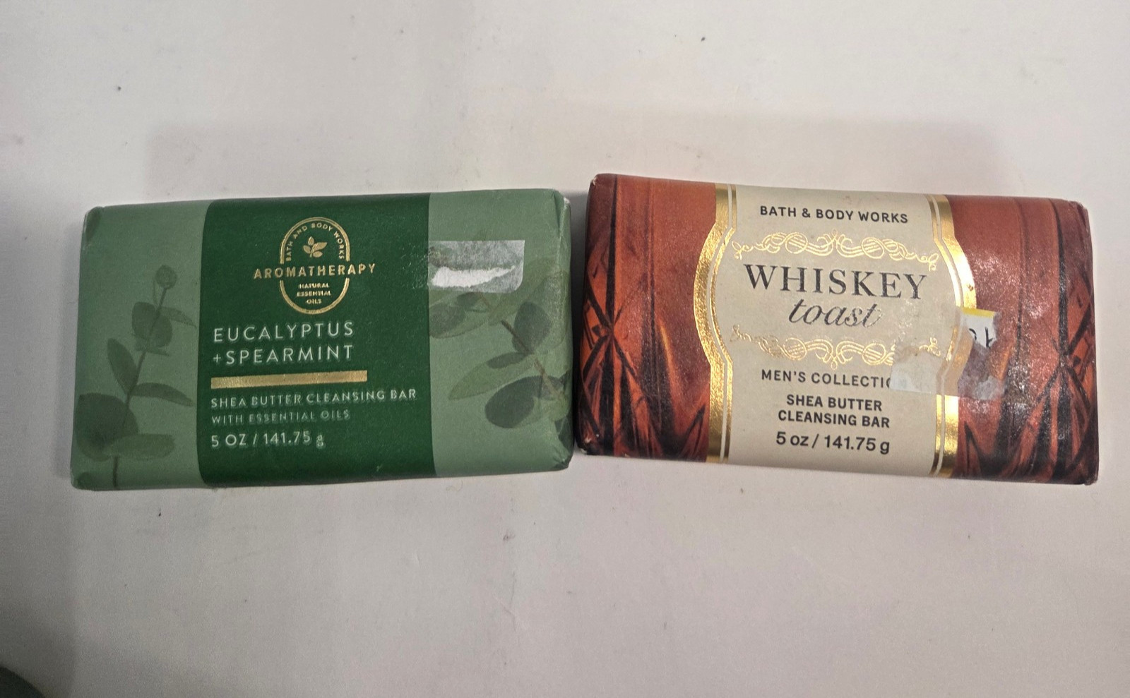 2 Bath and Body Works Shower Bar Soap scented Aromatherapy Eucalptua whiskey