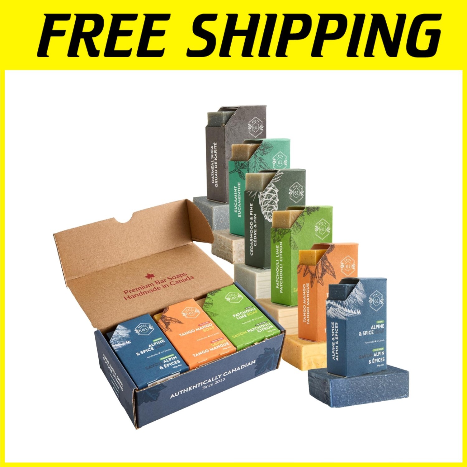 Artisanal Bar Soap Collection for Him – Pack of 6