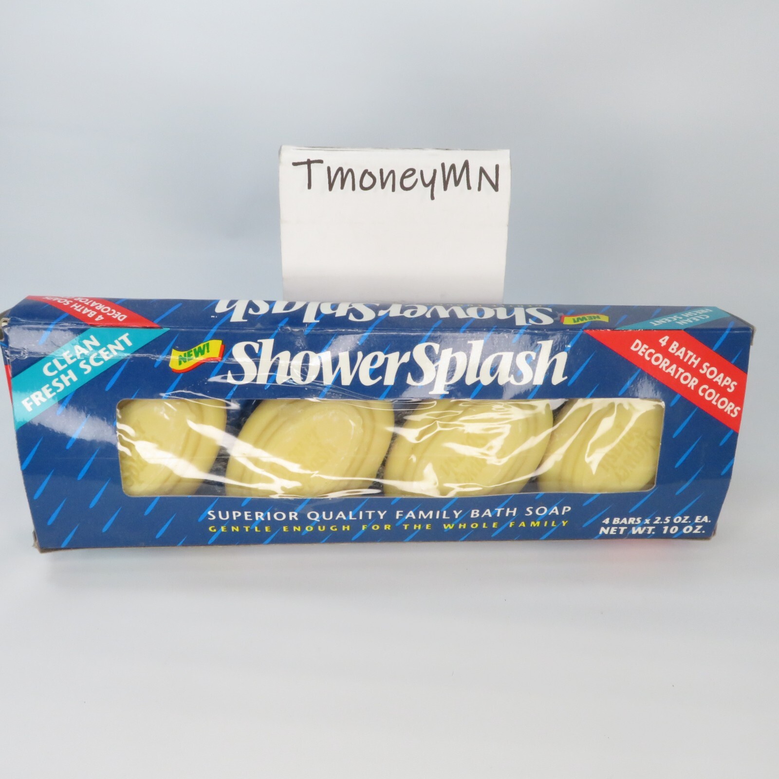 Shower Splash – Soap – 4 Bar Set – Easter Yellow – Clean Fresh Scent – Vintage