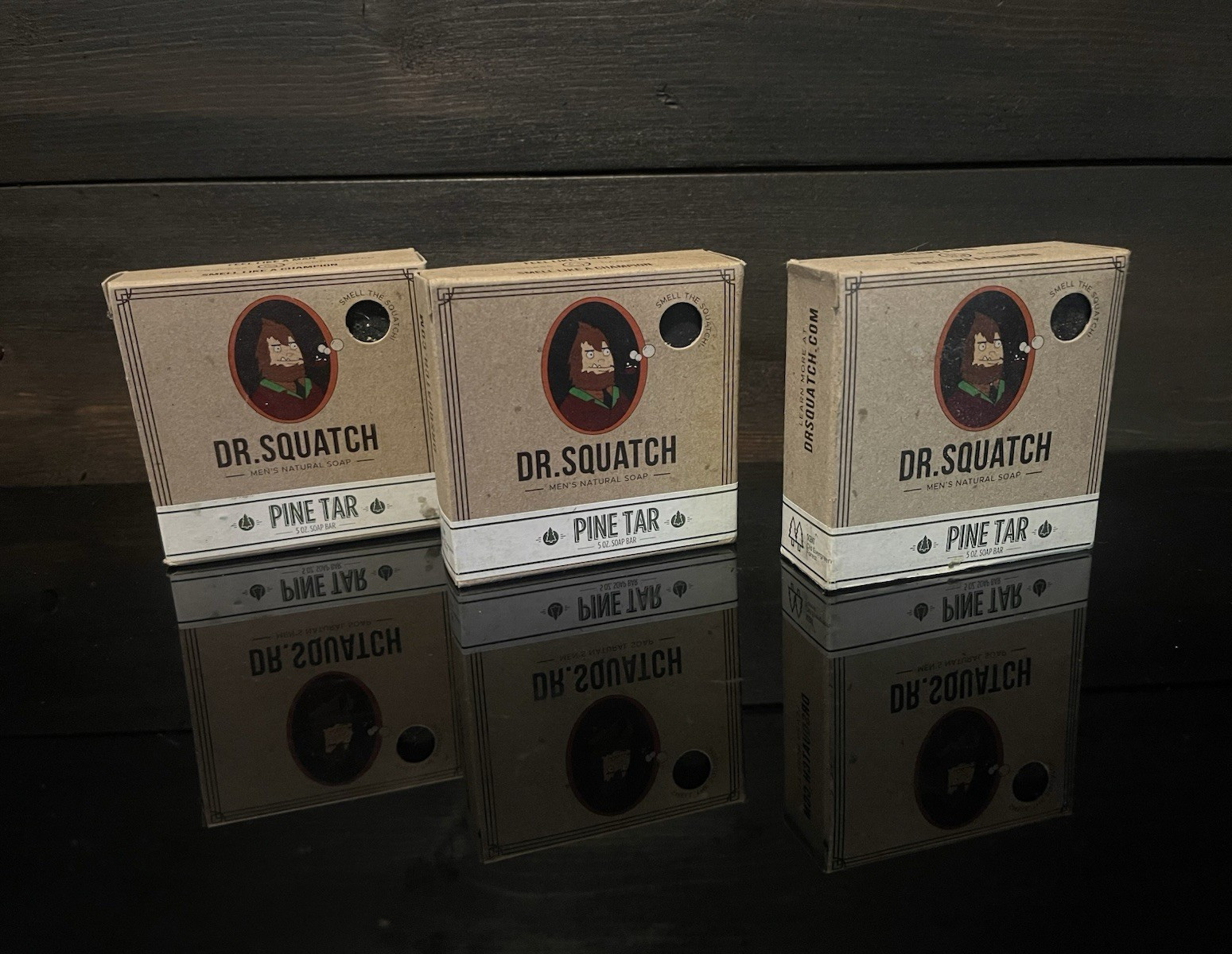 Dr. Squatch Men’s Pine Tar Body Bar Soap 5 oz All Natural Handmade 3 bar bundle