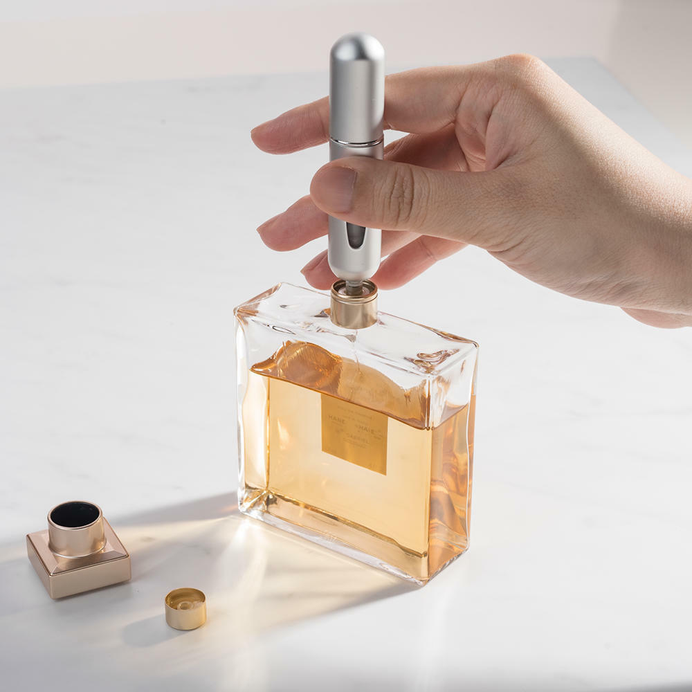 5PCS Refillable Travel Portable Perfume Atomizer Bottle Spray Pump Case 5ML/8ML