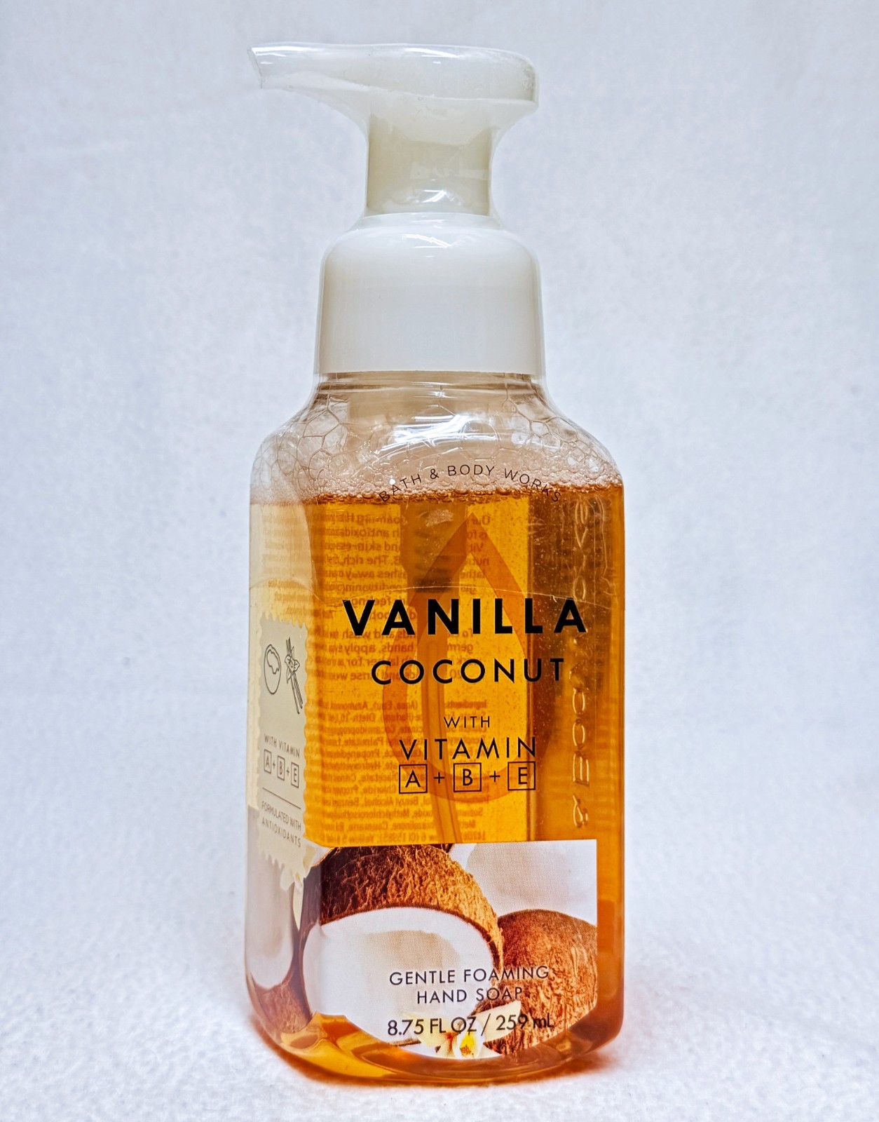1 Bath & Body Works VANILLA COCONUT Gentle Foaming Hand Soap 8.75 oz