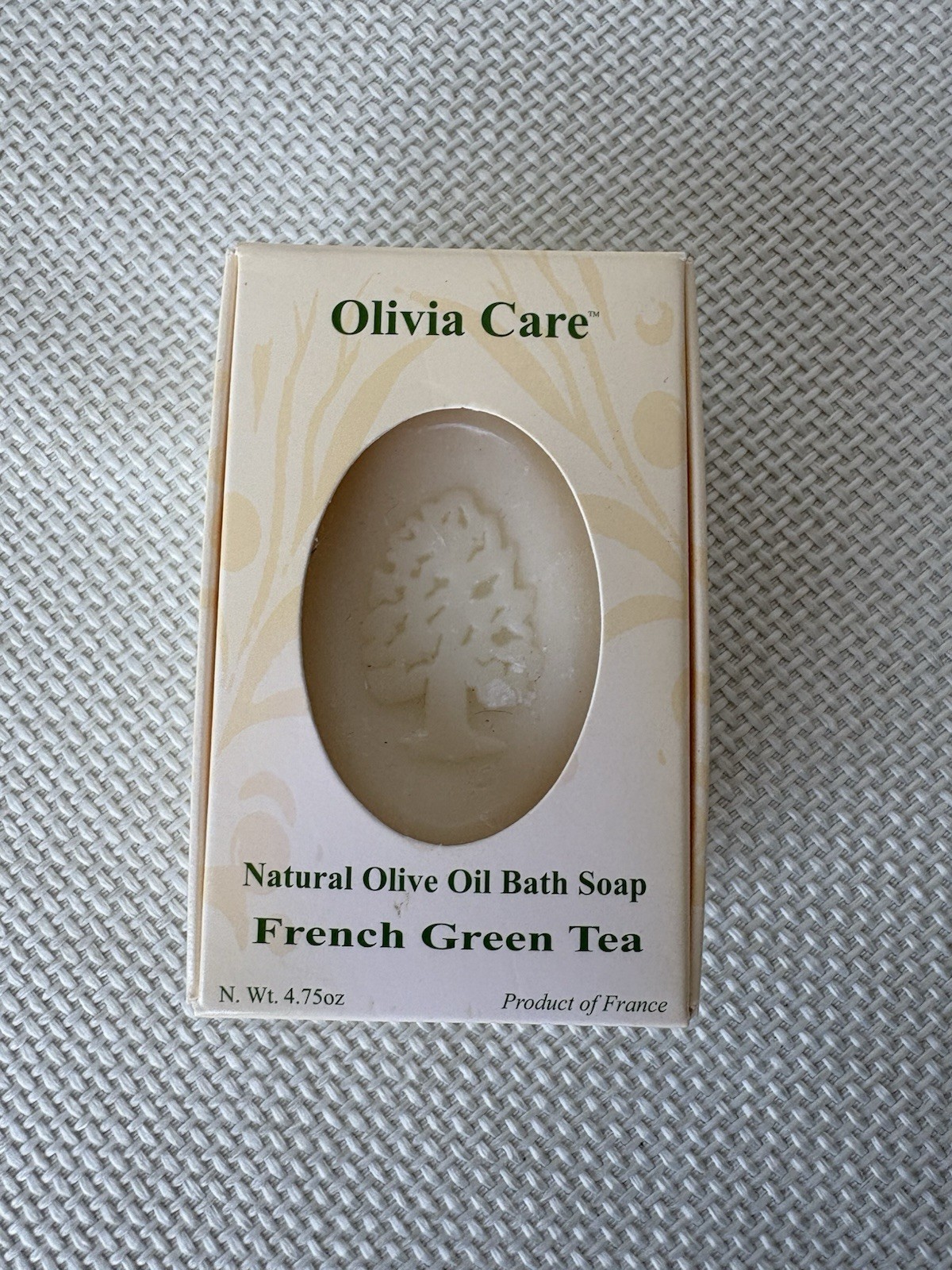 Olivia Care Natural Olive Oil Bath Soap French Green Tea 4.75 Oz New
