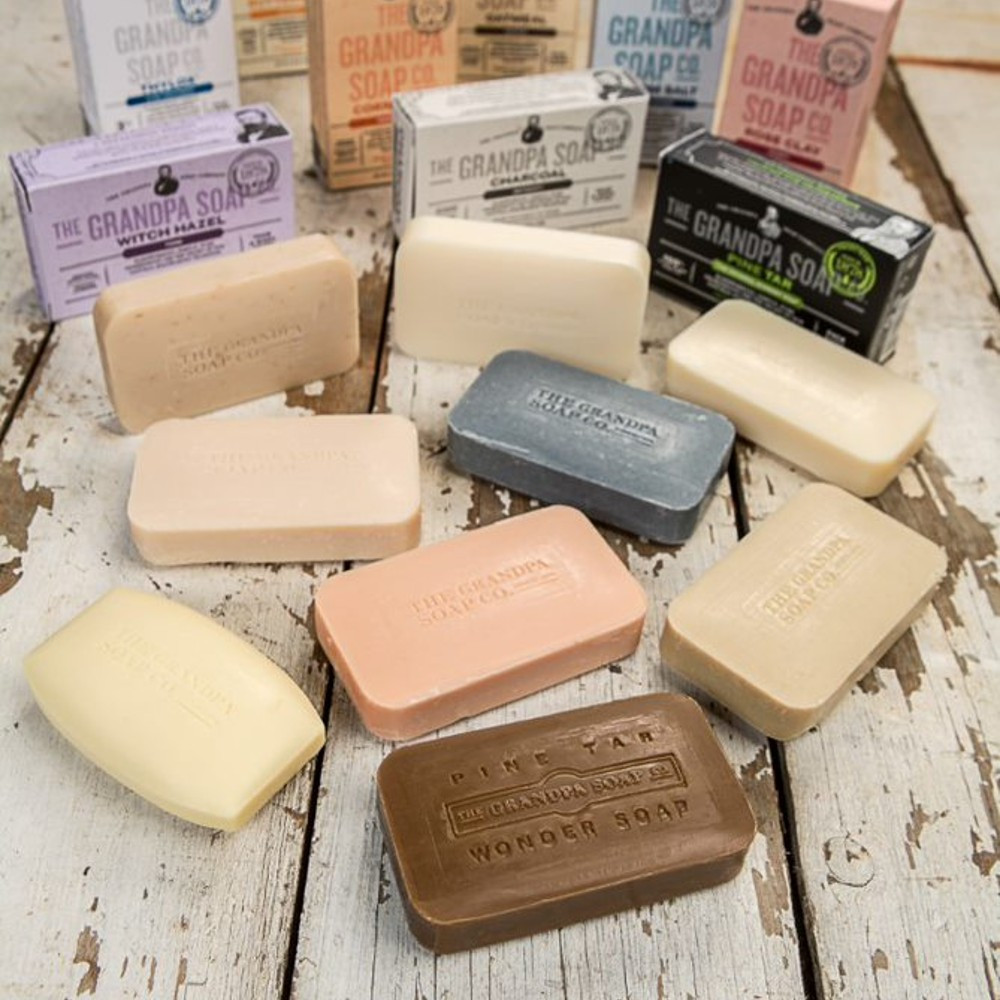 The Grandpa Soap Company Charcoal Detoxify Bar Soap 4.25 Oz Pack of 3