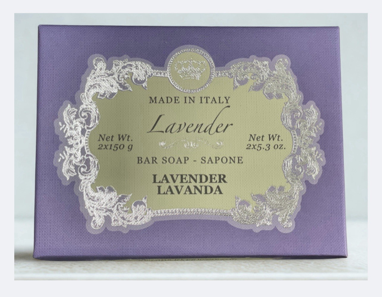 Sapone Toscano Extra Fine Soap Bars lavender special collection 2x 5.3 OZ Sealed