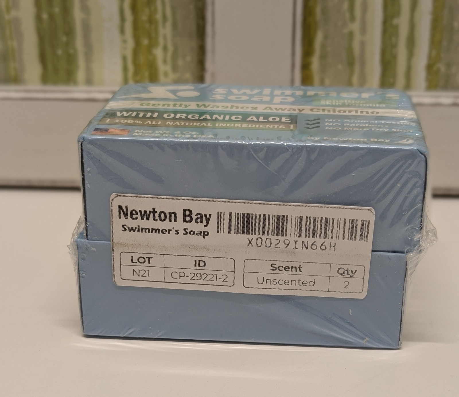 Newton Bay Swimmers Soap 2 pk All-Natural Aloe Body Face Wash Sensitive Skin USA
